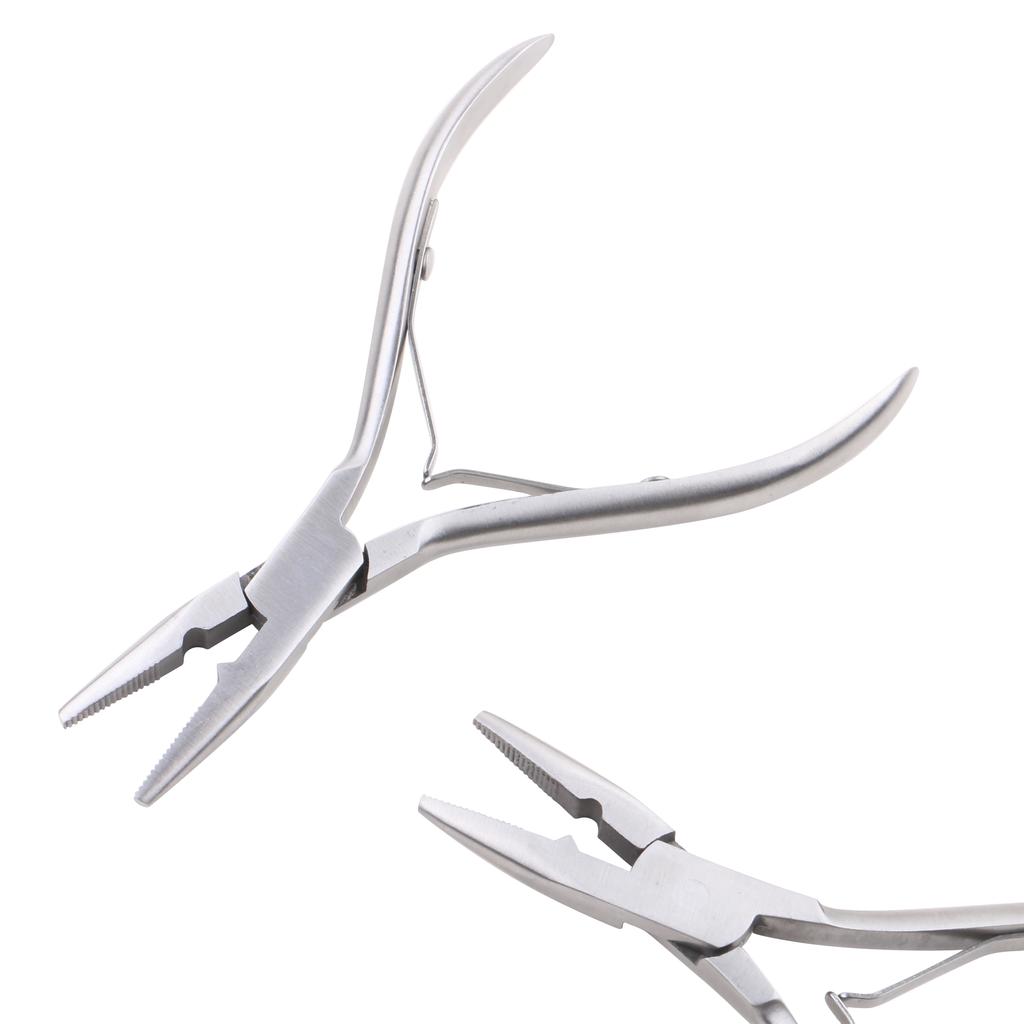 1 Piece NEW Stainless Steel Pliers For Hair Extension Silver Small Size Micro Rings Beads Closer Tools Pliers