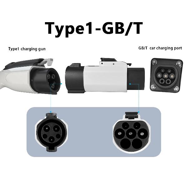 Type 1 to GBT 7.2 KW EV Charger Adaptor SAE J1772 To GB China Standard EV Charger Converter Adapter 16A 32A for EVSE Charging
