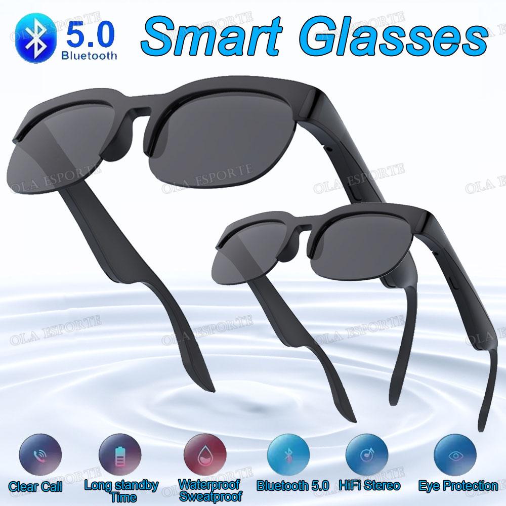 Smart Bluetooth V5.3 Sunglasses Glasses Call Outdoor Sports Headphones HIFI Black Technology Anti-touch UV For Men And Women