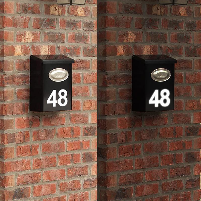 Car or House Door Street Address Mailbox Number Digits Numeral Car Room Gate Vinyl Decal Reflective Stickers White