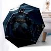 1pc Batman Night Automatic Folding Umbrella - Compact 8-Rib Design, Durable Plastic & Iron1189L