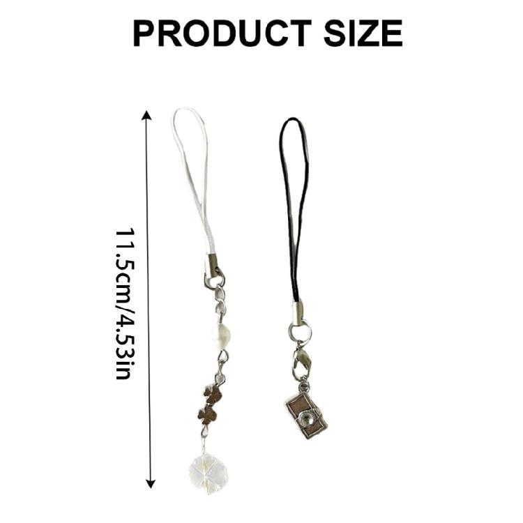 2Pieces Bag Pendant Plant Phone Chain Four Leaf Phone Charm Backpack Accessories Phone Pendant Suitable for Any Occasion