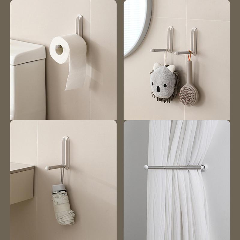 Clothes Hanger Organizer Wall Mounted Hanger Holder Retractable Hanger Holder Stand Space Saving Clips Clothing Storage Hook For