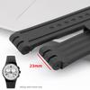 Correa de silicona para Swatch YOS440 YOS413 YOS424, correa de caucho negra para hombre, pulsera de 23 m, accesorios para reloj, herramientas incluidas