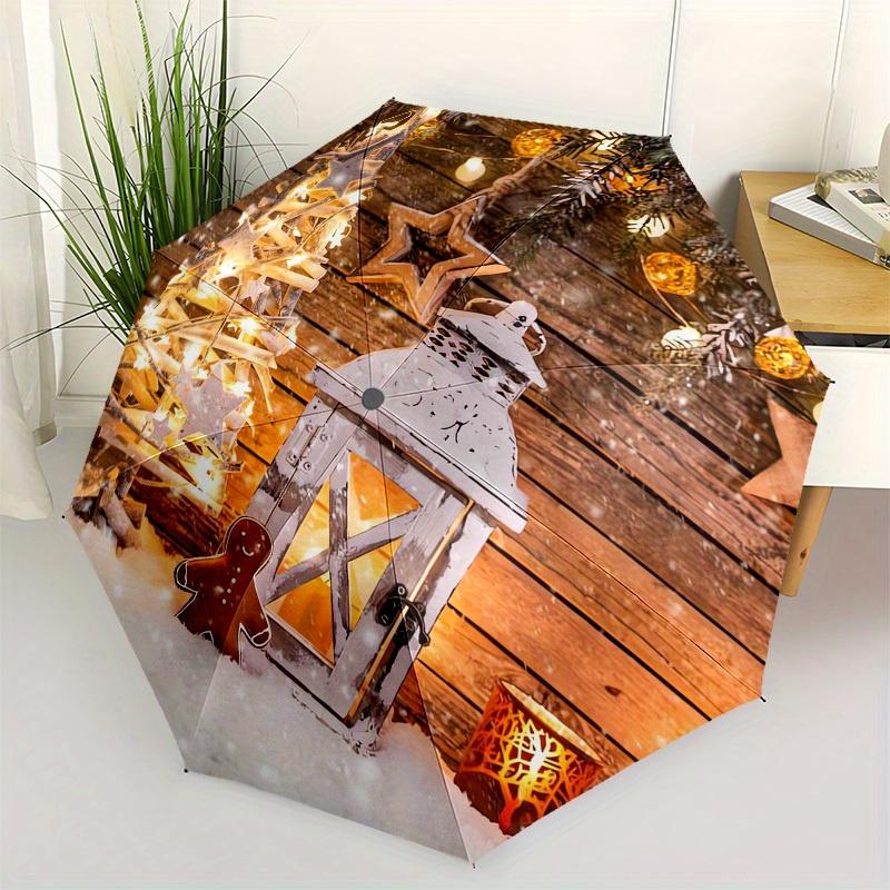 1pc Christmas Decorations Themed High-quality Umbrella,Automatic Opening and Closing Umbrella,Multi-functional Umbrella G0811191