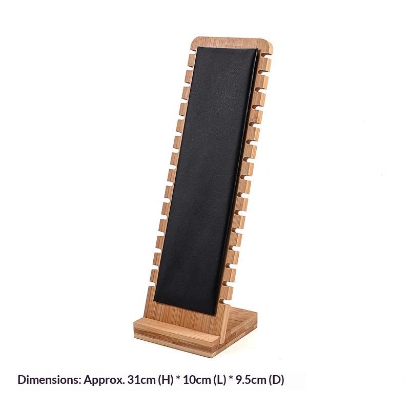 Bamboo and Wood Necklace Display Stand, Pendant Stand, L-shaped Vertical Jewelry Stand, Removable Jewelry Display Board, Jewelry Display Props