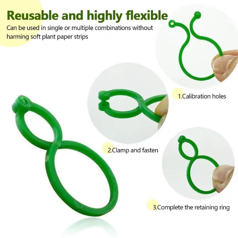 Garden Vine Strapping Clips Plant Bundled Buckle Ring Holder Tomato Garden Plant Stand Tool Gardening Supports Tools