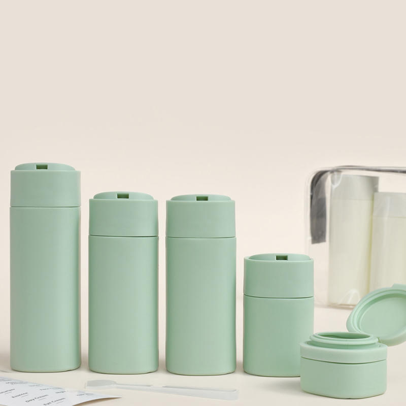 Lehká cestovní stlačitelná sada kosmetických lahviček na toaletní potřeby, plnitelná prázdná nádobka na tekutiny, krémy, pleťová mléka, dávkovač