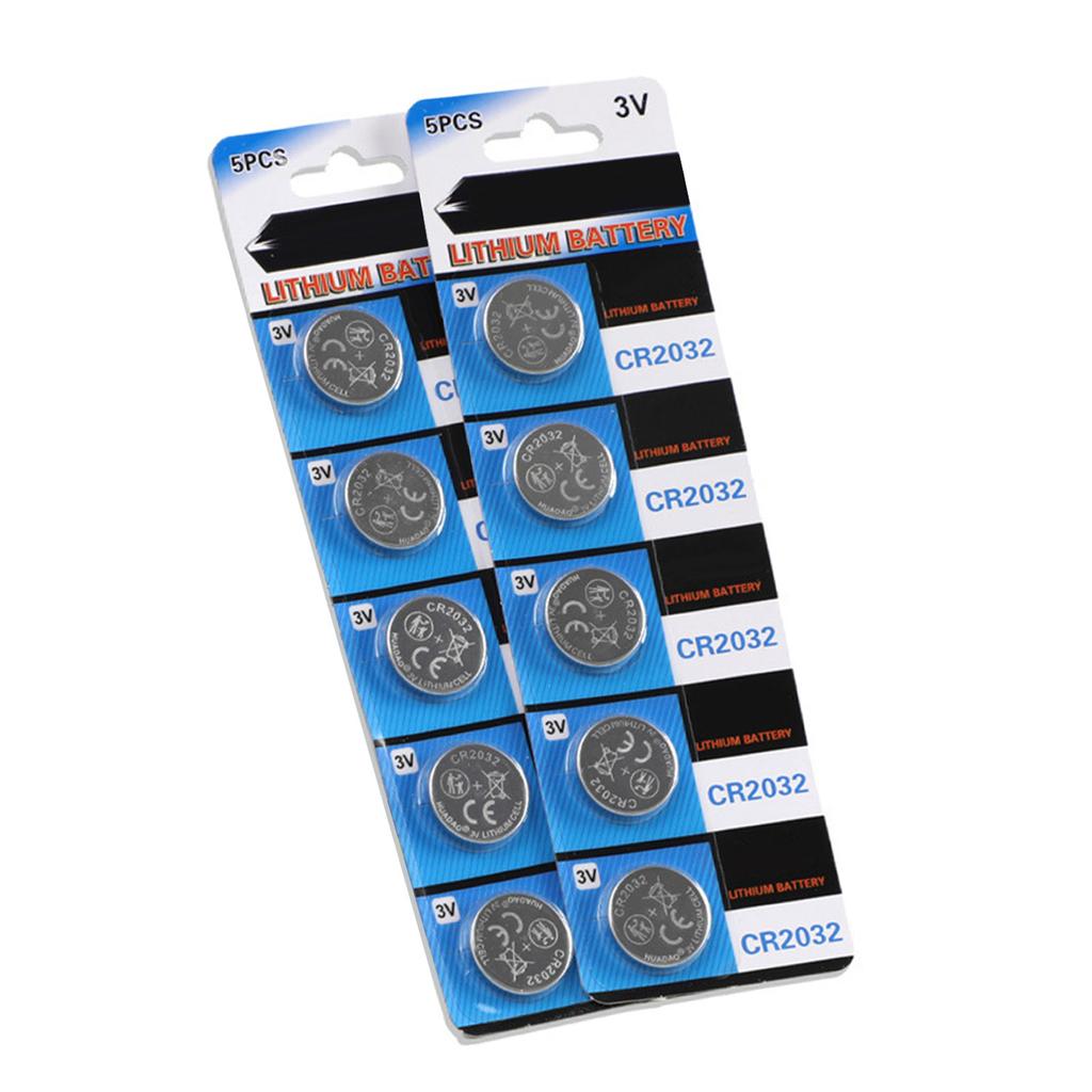 5/10Pcs CR2032 3V Lithium Button Cell Battery for Watches Temperature Sensors Water Bottles Remote Controllers Toy