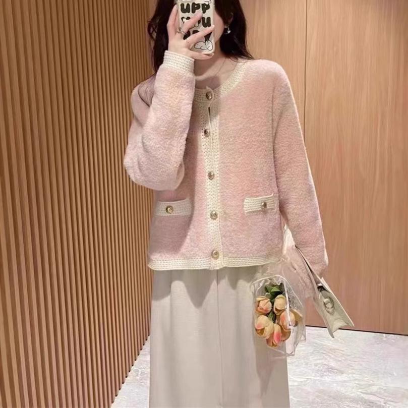 2024 Women's Stylish Wool Cardigan Coat - Autumn/Winter Slimming Casual Outerwear