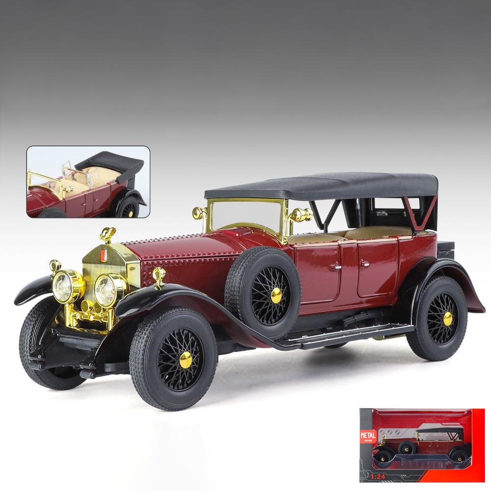 1:24 Rolls Royce Phantom I 1925 Luxury Car Alloy Metal Diecast Model Car Sound And Light Home Decoration Ornaments Classic Retro