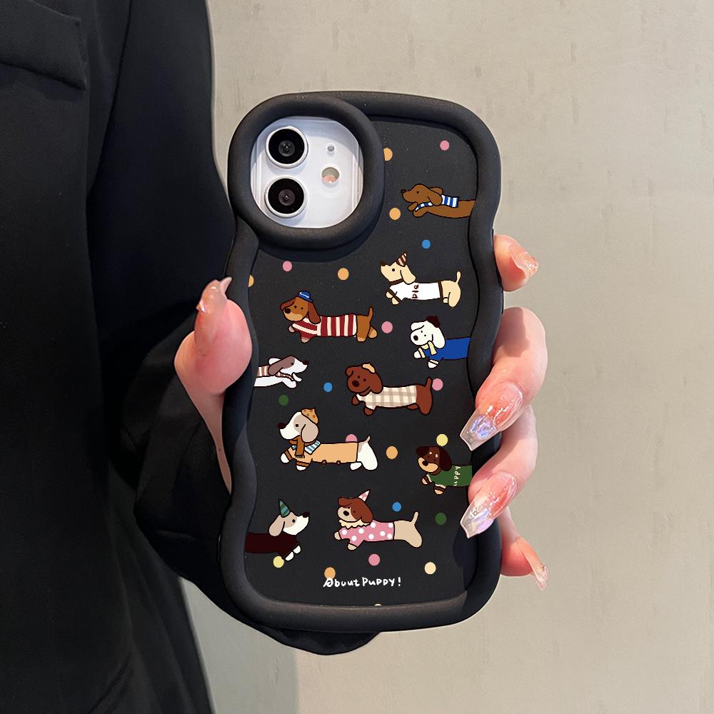 Big Wave Edge Weiches Silikonmaterial Macaron-Telefongehäuse Stoßfestes Schutzgummigehäuse für iPhone Samsung Huawei Honor Xiaomi Redmi OnePlus Moto