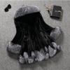 New imitation fur women's coat long imitation fox hair middle coat cotton coat