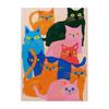Poster Decorazione Bagno Massimalista Pittura su Tela Gatto Trendy Stampa Dopamina Estetica Kitsch Quadri per Decorazione Casa