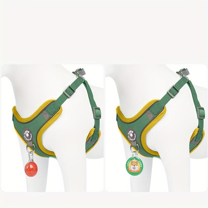 Myk og reflekterende sele med bånd for mellomstore og store hunder - Semsket stoff og sterke farger