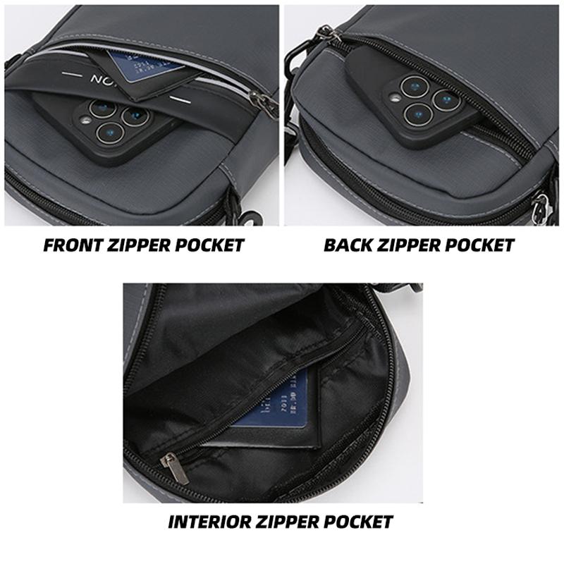 2025 New Men's Crossbody Bag Lightweight Commuting To Work Multi-layer Shoulder Bag Simple Fashion Men's Bag