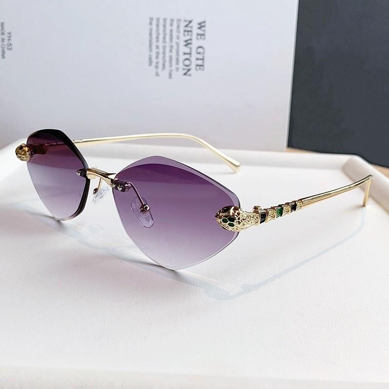 Geometric Square Unisex Metal Sunglasses With Uv400 Protection For Outdoor Activities Double Gray