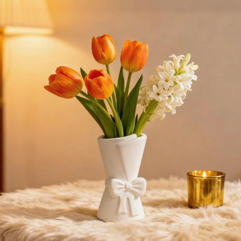 Flexible Silicone Mould for Crafting Unique Bowknot Bouquet Vases Ideal for Home Decoration and Craft Projects