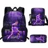Set Zaino Scolastico CR7 per Bambini Tessuto Oxford Borsa a Doppio Scomparto con Tasca Frontale Astuccio Tracolla Ergonomico Dorsale