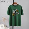 Shellsuning Vintage Graphic Harajuku Trička s potiskem Dámské 100% bavlna O Krátký rukáv Měkké trička Dámská Jednoduchá estetická trička