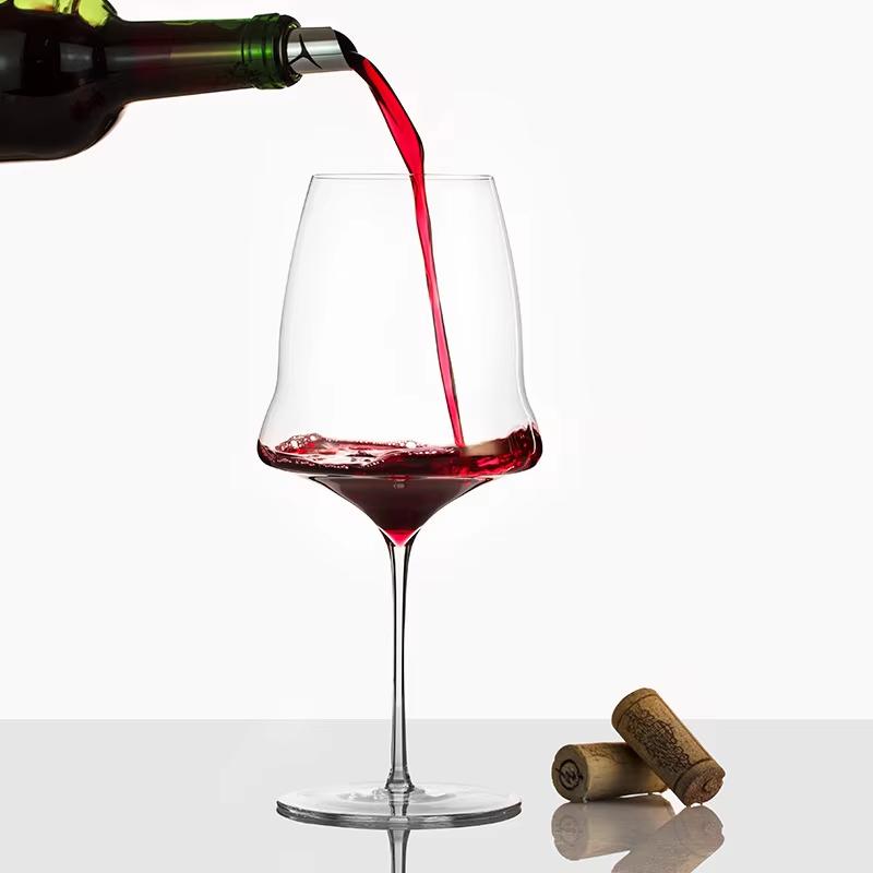 Copa de Vino Blanco Fina de Cristal Hecha a Mano - Flauta de Champán Artesanía Dulce Copa Perfecta Para Bebidas No Espumosas