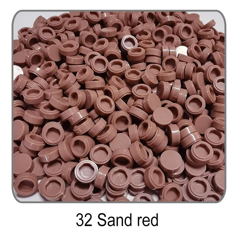 1000 Stück Stadt Bausteine Flache Fliese 1x1 Runde Steine DIY Erleuchten Bausteine Teile 98138 Bausteine für Jungen Mädchen Geschenke Kinder