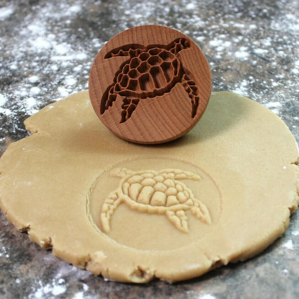 Holz Ausstechform Ausstecher Kekse Stempel Niedlicher Tannenzapfen Blume 3D Kuchen Prägeform Lebkuchen Gebäck- und Backzubehör