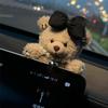Car Interior Decoration Bear Screen Ornaments Cartoon Cute Bear Pendant For Car Central Control Display Decorative Accessories