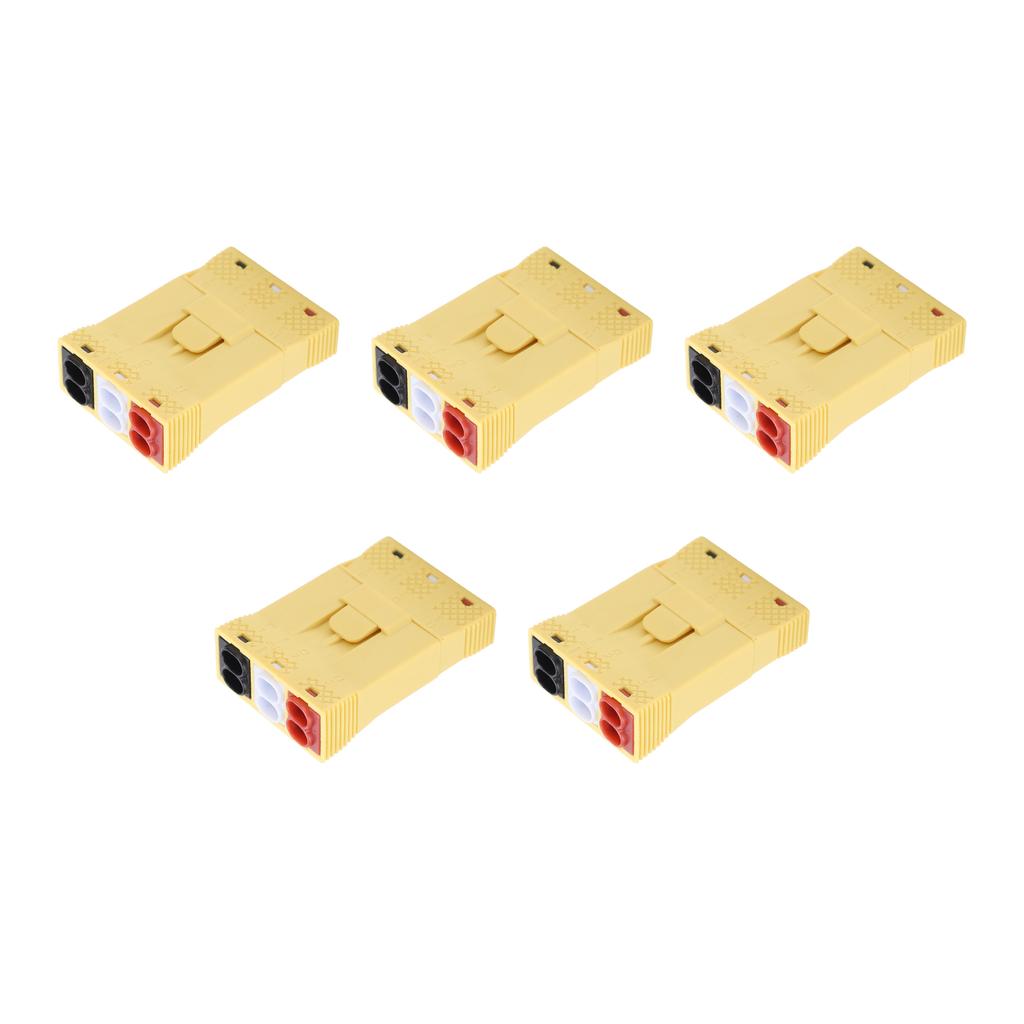 5Pcs Wire Quick Connector 3 In 6 Out OJ636 Yellow Male Female Plugin  for Light