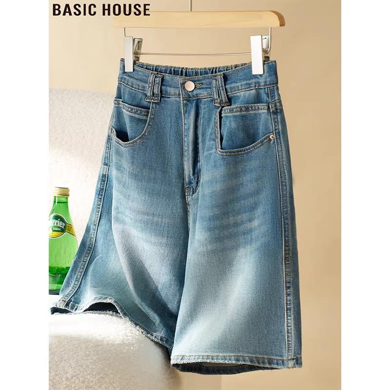 

Basic House Women s Retro High-Waist Denim Shorts M