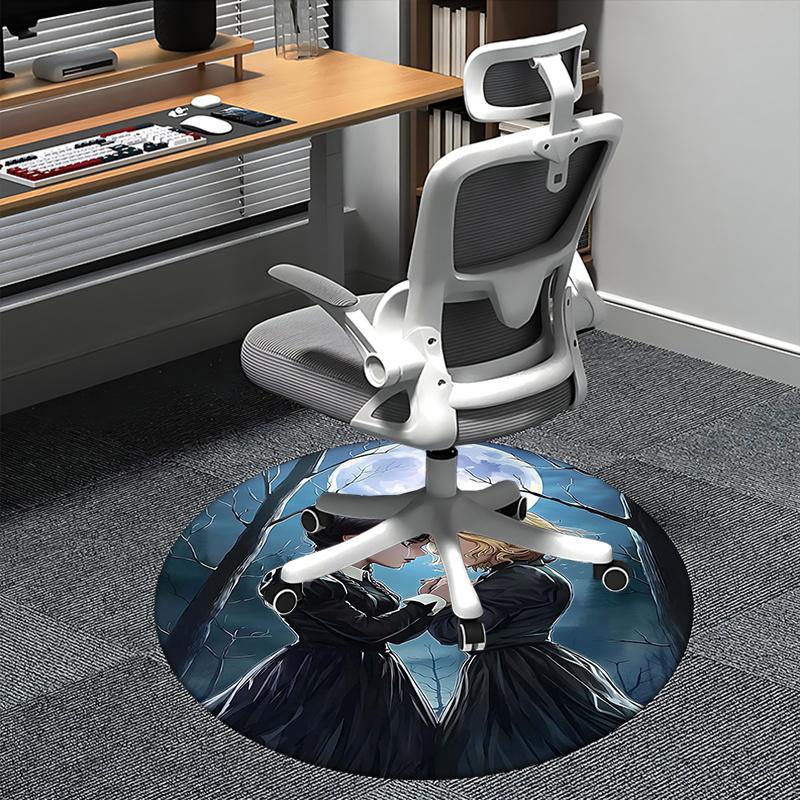 

Wednesday Addams,Gothic Friendship Chair mat Round Rug Office carpet, Non slip, Suitable for Living Rooms, Bedrooms,Decor1205728a 80cm by 80cm