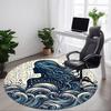 1pc Ocean Mermaid Office Round Area Rug,  Mat Suitable For Office, Under Office Chairs Bedroom Living Room Home Decor, Room Deco