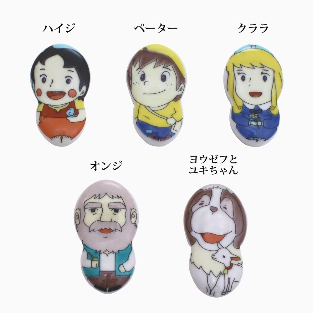 Made in Japan, Kutani ware Heidi, Girl of the Alps, ceramics, porcelain, ceramics, Japanese tableware, overglaze design, chopsticks, chopstick rest, s