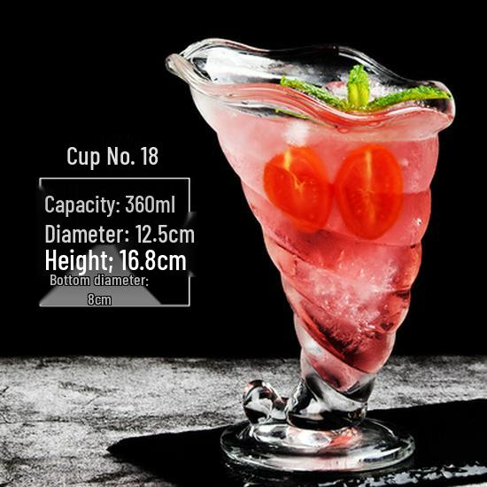 Elegant High-Foot Glass Cup for Desserts, Ice Cream, Cold Drinks, Milkshakes, Juice, and Popsicles