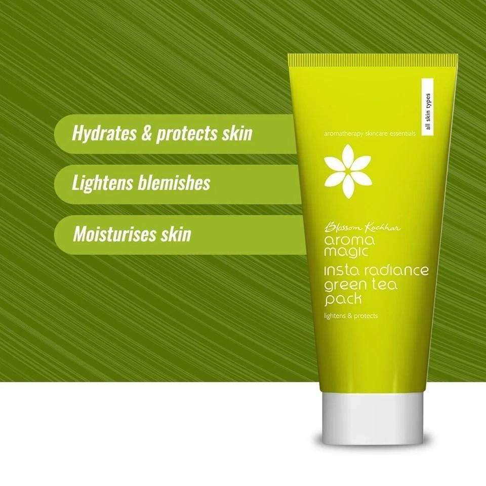 Aroma Magic Insta Radiance Green Tea Face Pack Moisturizes & Soothes 100g