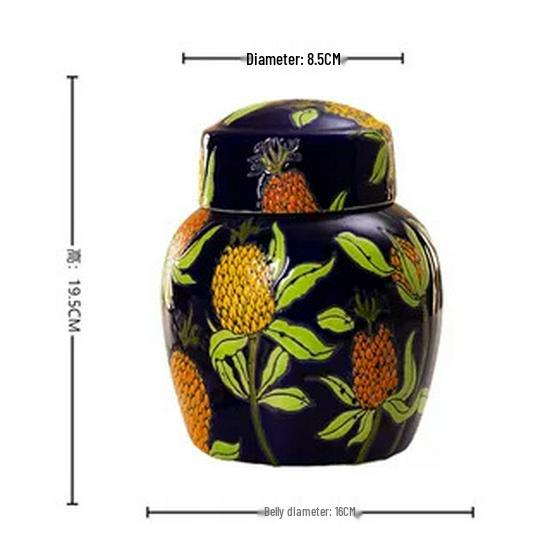 American Hand-Painted Jingdezhen Blue and White Porcelain Vase with Concave-Convex Texture