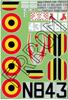 Belgium Nieuport Decal Plastic Model Decal AZUFR0X07 AZU-R-FROM 1/72 NiD-29 (for AZU-R-FROM)