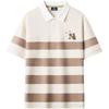 NVG YOUNG Herren Gestreiftes Polohemd aus reiner Baumwolle
