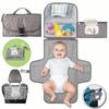 3 In 1 Baby Changing Pad Solid Color Stroller Bag Portable Foldable Diaper Bag  Cover Mat
