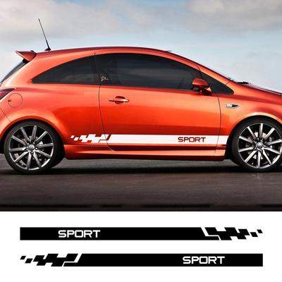 2ks Autolepky Auto Vinylová Fólia Wrap Pruhy na obe strany Dekorácia Styling Nálepka Automobily Športové Ladenie DIY Autopríslušenstvo