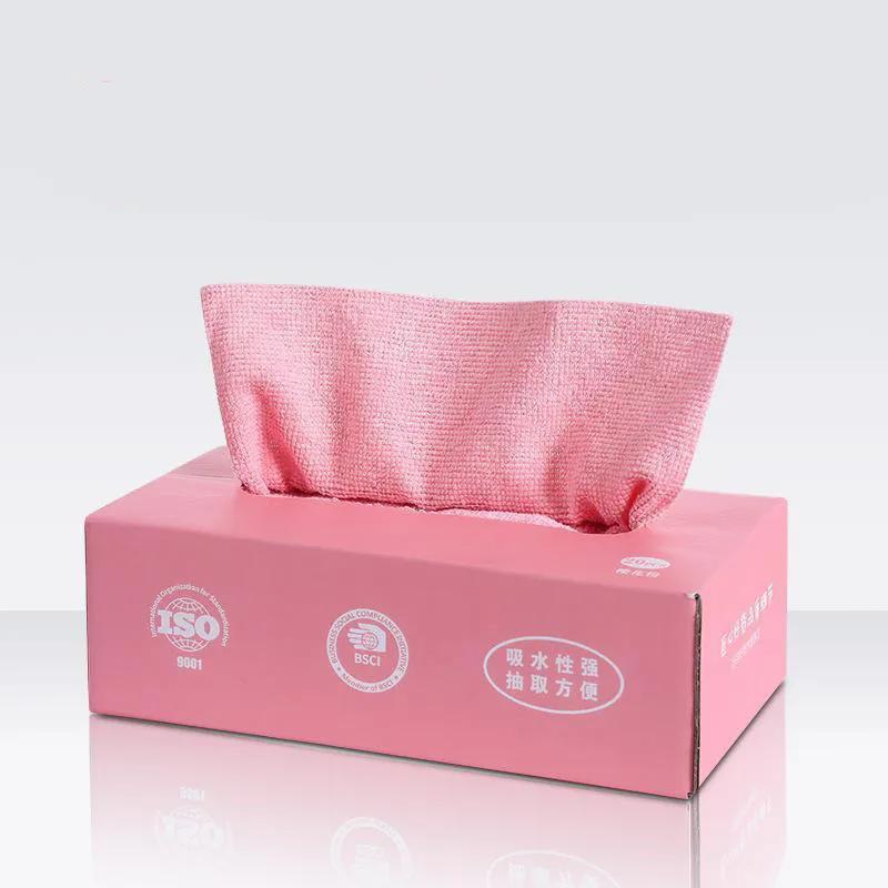 1 Box Extractable Cleaning Cloth Household Kitchen Disposable Cleaning Cloth Absorbent Non Hair Shedding NonOil Stained Paper