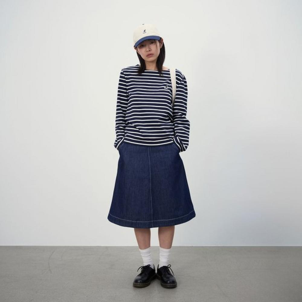 KANGOL Женская джинсовая юбка миди 8125 Деним SS