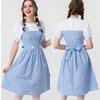 Halloween Parent-Child Adventures of Oz Blue Plaid Dress with Headdress, Daily Cute Style Skirt