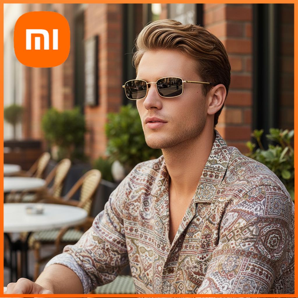 Xiaomi Square-shaped Small Frame Glasses, Uv-protective Sunglasses, Fashionable And Versatile1008