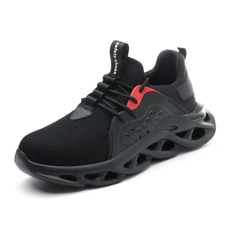 Обувь мужская утепленная износостойкая нескользящая электрическая противоударная протыкающая легкая защитная рабочая защитная обувь женская A808 black; 36