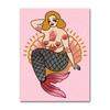 Mermaid Retro Wall Art, Nordic Nude Woman Poster, Printed Images, Living Room, Home Decoration, Oil Painting, Pink, Leopard
