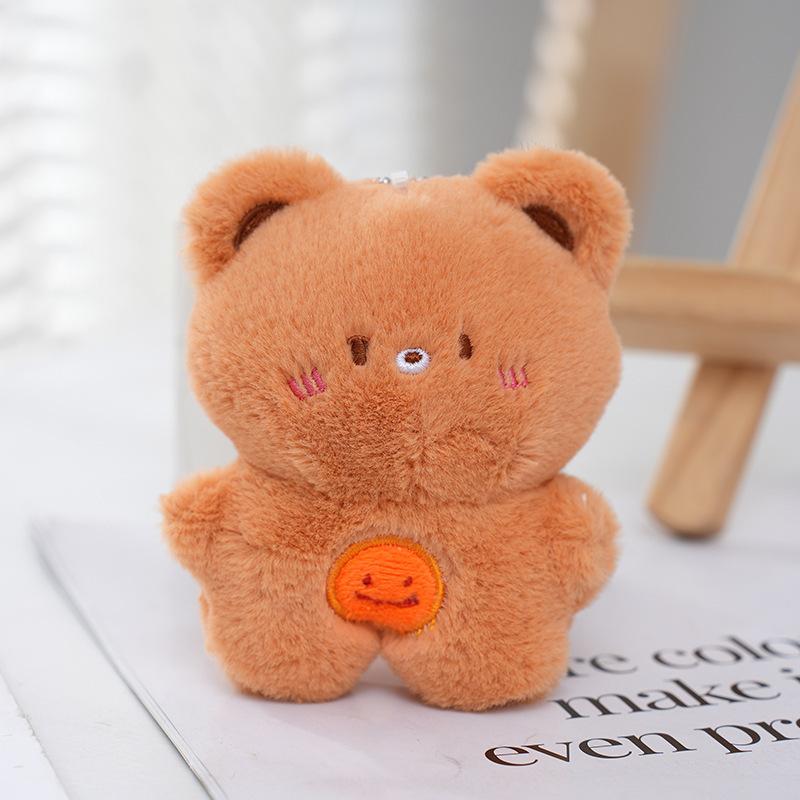 Smiling Lovable Plush Animal Keychain Soft And Delicate Valentines Gift Charm