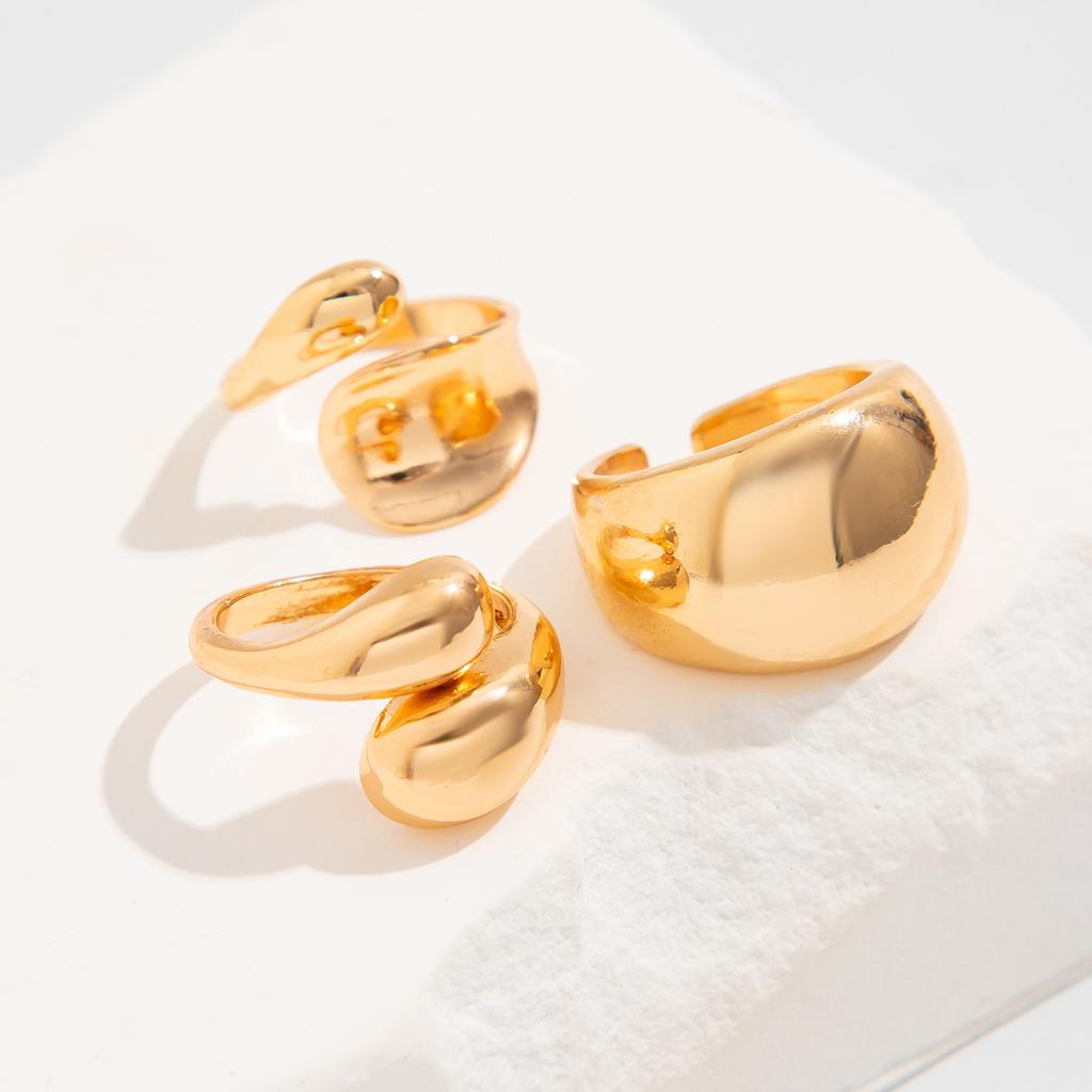DIEZI 3pcs/set Sweet Cool Geometric Finger Rings For Women Girls Men Punk Gold Silver Color Metal Knuckle Joint Ring Jewelry