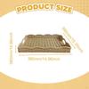 Hand Woven Imitation Rattan Serving Tray with Handles for Breakfast, Drinks, Snack Dining/Coffee