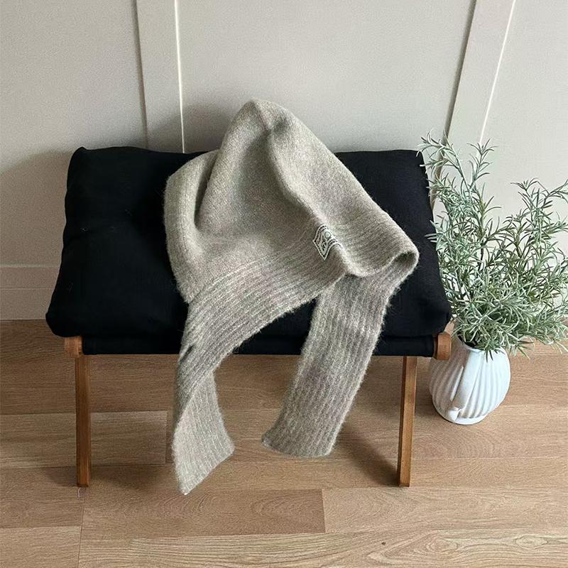 Winter Balaclava Scarf Hats For Men Women Winter Warm Knitted Scarf Caps Outdoor Drawstring Neck Collar Beanies Caps Scarves